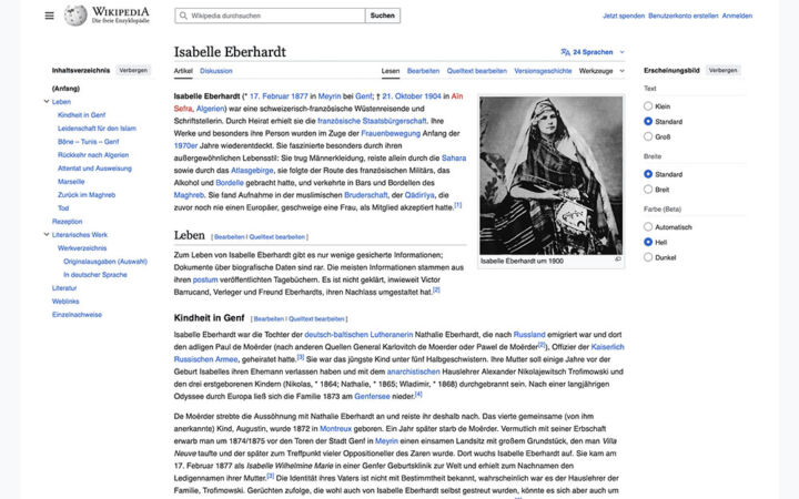 Wikipedia Isabelle Eberhardt
