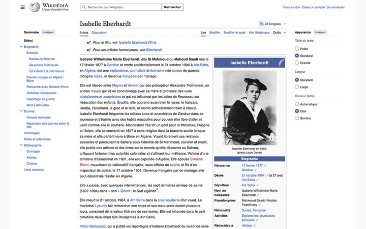 Wikipédia Isabelle Eberhardt