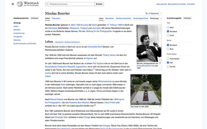 Wikipedia Nicolas Bouvier